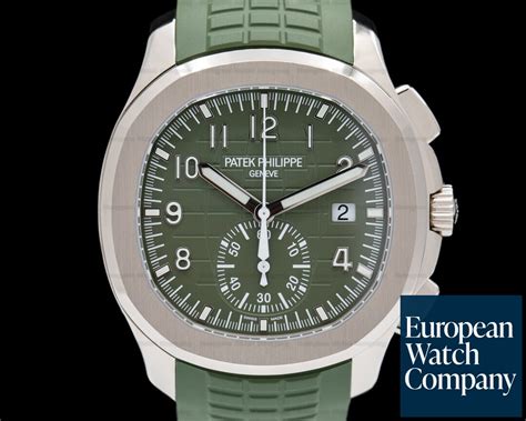 Patek Philippe Aquanaut Chronograph White Gold Green Dial 